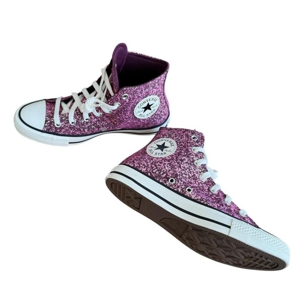 CONVERSE Chuck Taylor All Star Glitter Women Size 11 Orchid Purple Abyss A11137C - Picture 3 of 9
